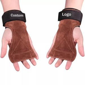 GAF Wholesale Leather Hand <b>Grips</b> Leather Gymnastics Hand <b>Grips</b> Poly <b>Bag</b> Durable Bodybuilding Unisex Weight Lifting - Product Image 3