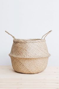 Premium Handmade Eco-Friendly Vintage <b>Seagrass</b> <b>Storage</b> <b>Basket</b> Braided Handles Natural Woven Multifunction Vigifarm Iris Circle - Product Image 2