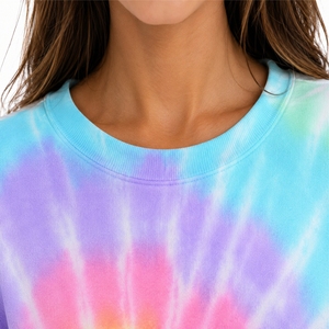 Sweat-shirt tie-dye pour femme, couleurs arc-en-ciel premium, vêtements décontractés et lifestyle, coupe ample, streetwear tendance pour femme - Product Image 4