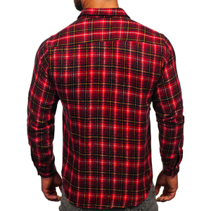 Camisas de Franela a Cuadros para Hombre, Estilo Nuevo, de Alta Calidad, Manga Larga, Corte Regular, Diseño Personalizado, Estampado Informal, 100% Algodón - Product Image 2