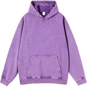 Sweat-shirts surdimensionnés 100% coton pour hommes, effet vintage, lavage usé, sweat à capuche, pull personnalisé, tissu molletonné épais - Product Image 1