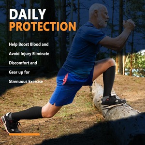 Manchons de compression personnalisés pour mollets, pour hommes et femmes, sans pieds, respirants, soutien sportif pour les jambes, pour la course et le fitness, équipement OEM en gros - Product Image 6