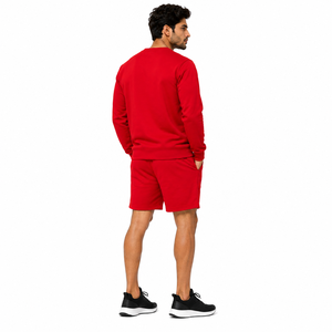 Ensemble de survêtement pour hommes en gros : Sweat-shirt à col rond et short de survêtement, style streetwear viral, coupe oversize moderne - Product Image 6