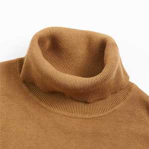 Men's Cotton <b>Turtleneck</b> Knitted <b>Sweater</b> Slim Fit Thermal Roll Neck Pullover Casual Solid Color Long Sleeve Winter Base Layers - Product Image 3