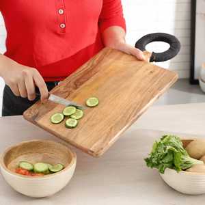 Planche de service en bois de qualité supérieure avec motifs artistiques modernes, planche à charcuterie artisanale pour la cuisine et la table à manger - Product Image 5