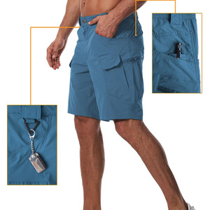 Outdoor Wear Cargo Shorts For Men's Relaxed Fit Breathable Solid Color Unique Look Cargo Shorts For Men's - Product Image 6