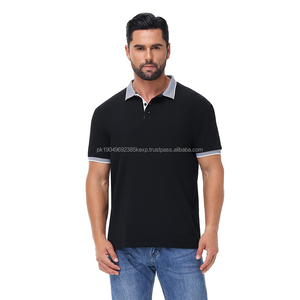 เสื้อโปโลเข้ารูปผู้ชายเสื้อ3D แขนสั้นแบบลำลองตัดสามมิติระบายอากาศได้ดีจากผู้ผลิต - Product Image 1