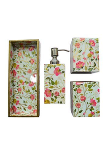 Hot selling resin bathroom <b>set</b> by NEHA ENTERPRISES elegant handmade washroom accessories for hotel home spa decor - Product Image 5