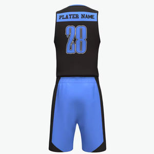 ชุดบาสเก็ตบอลพิมพ์ลายคุณภาพสูง ระบายอากาศได้ดี สวมใส่สบาย แบบไม่มีแขนเสื้อ สามารถกลับด้านได้ พร้อมกางเกงขาสั้น บริการรับผลิตตามแบบ OEM - Product Image 4