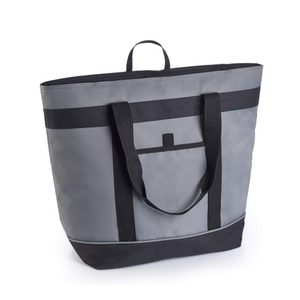 Sac isotherme portable et réutilisable 600D (gris) avec mousse thermique pour pique-niques et voyages - Product Image 1