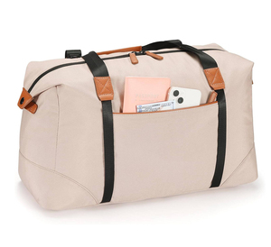 Sac de sport unisexe en toile 30-40L, couleur unie, fermeture éclair, sac de sport en toile, poignée souple, style décontracté - Product Image 2