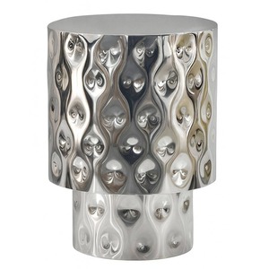 Mesa de Centro Moderna de Metal para Interiores, Diseño Contemporáneo, Mueble Decorativo para Sala de Estar, Superficie con Patrón Geométrico - Product Image 1