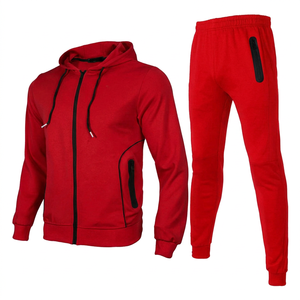 Ensemble de jogging pour homme à capuche, pantalon noir, manches longues, fermeture éclair, décontracté, respirant, séchage rapide, écologique, couleur unie, hiver - Product Image 3