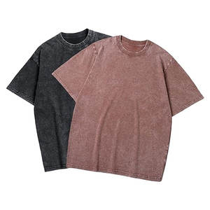 Camiseta Oversize para Hombre, Paquete de 2, Unisex, Estilo Vintage, Lavado Ácido, Camisetas Holgadas, Negras y Multicolores, Manga Corta, Corte Casual y Holgado - Product Image 1