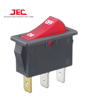Interrupteur à bascule unipolaire JEC 608 IP65 10A 2NO marche/arrêt LED