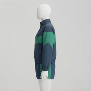 Women's <b>Navy</b> Green Solid High Street Style Sporty 2-Piece Shorts Set Hooded Full Sleeve Regular Fit Winter Wear 100% Patches - Product Image 2