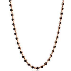 Cadena de Meditación de Oro Rosa de 18K con Semillas de Rudraksha, Mala para Mujeres y Hombres, Joyería Cultural Auténtica de Lujo Unisex - Product Image 1