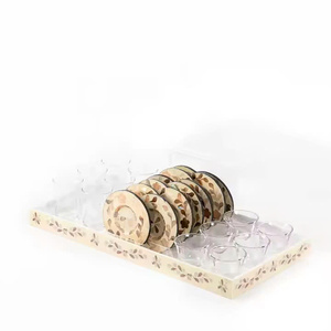 Juego de posavasos y portavasos con incrustaciones de nácar. Hecho en Vietnam. Venta al por mayor disponible directamente de fábrica. - Product Image 2