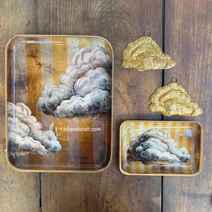 Nouvel Arrivage Plateau en Aluminium Émaillé Style Européen pour Fruits, Multifonctionnel, Décoration de Service pour Mariage, Ramadan, Noël - Product Image 6