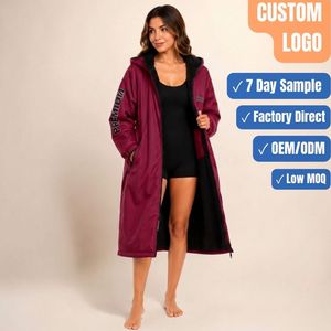 Manteau d'hiver long à capuche entièrement zippé, doublé en sherpa 300 GSM, avec logo personnalisé, vente en gros OEM - Product Image 1