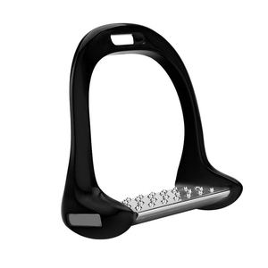 Stainless Steel Black <b>Matte</b> Flexible Premium Quality Safety Stirrups Anti-Slip Ankle Protection Equestrian Horse Riding - Product Image 4