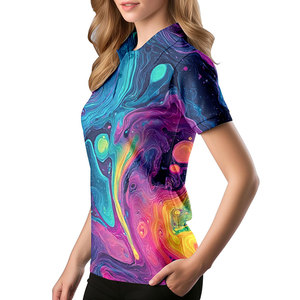 Polo de Golf para Mujer, Estilo Casual, Tela Ligera, para Uso Diario, con Mangas Cortas, MOQ Bajo - Product Image 1