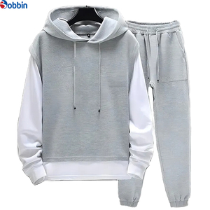 Trajes Deportivos para Hombre, Sudadera con Capucha de Bloques de Color, Manga Larga, Ropa Casual de Otoño con Cierre de Cordón y Bolsillos Laterales - Product Image 3
