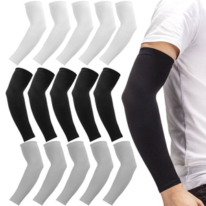 Manches de compression unisexes de haute qualité, protection solaire, polyester, élasthanne, séchage rapide, respirantes, légères, sans coutures - Product Image 6