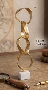 Escultura Decorativa Moderna de Aluminio con Círculos Geométricos Abstractos, Hecha a Mano, Ecológica, para Decoración de Mesa en Sala de Estar - Product Image 6