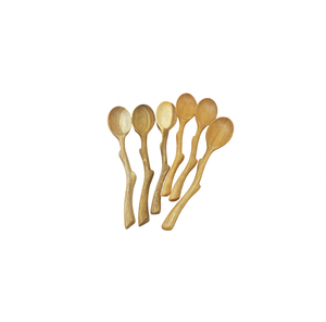 Cuillère en bois artisanale rustique, matériau: bois de récupération; utilisation: décor de restaurant et service de table; origine: Vietnam - Product Image 1