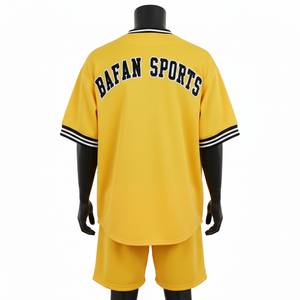 T-shirt 100% coton pour homme, coupe ample, imprimé, maillot de baseball pour homme, polyester, maille respirante, col côtelé, twill, logo personnalisé - Product Image 2