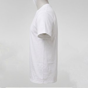 เสื้อยืดผู้ชายสีขาวพิมพ์ลายโลโก้ DTF แบบกำหนดเอง ขายดี คุณภาพสูง ผ้าฝ้ายผสมโพลีเอสเตอร์ แห้งเร็ว สไตล์ลำลองแนวสตรีท - Product Image 3