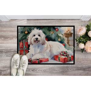 Coton De Tulear confortable paillasson de noël antidérapant intérieur extérieur 24H X 36W tapis à poils bas pour entrée tapis de porte avant lavable - Product Image 2