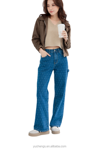 OEM กางเกงยีนส์เอวยางยืดสำหรับผู้หญิงสำหรับกระบวนการเลเซอร์ - Product Image 2