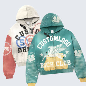 ผู้ผลิตเสื้อฮู้ดดี้ผ้าฝ้ายฟลีซ 100% ทรงเข้ารูป เป็นมิตรกับสิ่งแวดล้อม ระบายอากาศได้ดี สำหรับฤดูหนาว  แบบซักพิเศษสำหรับผู้ชาย ปักโลโก้ตามสั่ง - Product Image 1