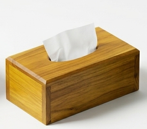 Boîte à mouchoirs en bois moderne, couvercle rectangulaire à fond coulissant, porte-mouchoirs fait main, couleur unie, recharge facile, salle de bain, bureau, salle à manger - Product Image 5