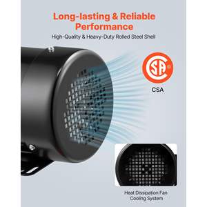 Motor Eléctrico TEFC de 1 HP para Compresores de Aire, 1725 RPM, Rotación CW/CCW, Diámetro del Eje de 5/8 Pulgadas, 4.1N.m de Torque, Motores de CA - Product Image 5