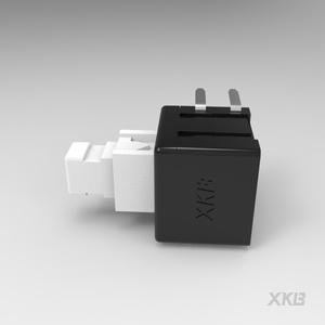 Interrupteur à bouton-poussoir à angle droit XKB Connection XKB5858-Z-E, à verrouillage, 100 mA, 30 V, 2,5 N, bouton carré blanc, ROHS - Product Image 2