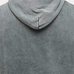 Sweat-shirt à capuche en coton doux pour homme, effet délavé, style classique, confortable pour tous les jours et abordable. - Product Image 6