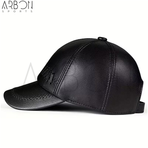 2026 Custom Logo Luxury Black Leather Outdoor Sports High Quality Waterproof Windproof With Custom Branding Caps For Adult - Product Image 6