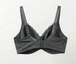 Soutien-gorge gris non rembourré pour femme, doux et confortable, soutien quotidien, design sans armatures, tissu respirant, bretelles réglables - Product Image 2