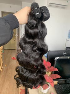 Cuticule brute alignée cambodgien Remy paquets de cheveux humains couleur de cheveux naturels doux soyeux vague de corps cheveux tisse Extension - Product Image 5