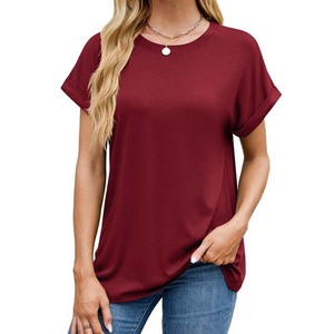 Vêtements pour femmes, t-shirts à manches courtes, service OEM, prix bas, vêtements décontractés d'été, t-shirt - Product Image 2