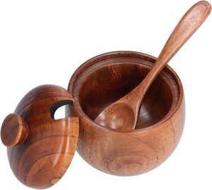 Cuillère de cuisine écologique à long manche en bois massif naturel pour servir, mélanger et remuer - Product Image 2