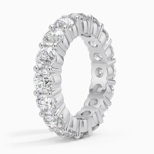RATAN JEWELS Luxury Lab Grown Diamond <b>Ring</b> Lab created 14K White Gold Round Brilliant Cut Diamond Jewelry Engagement <b>Ring</b> - Product Image 2