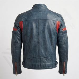 Chaqueta de Motociclista de Cuero Genuino para Hombre de la Mejor Calidad, Nueva Colección de Invierno, Chaquetas de Motocicleta con Protecciones Desmontables Personalizadas - Product Image 2