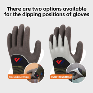 Guantes de Trabajo de Látex Industriales Cómodos de 13G, Guantes de Seguridad Antideslizantes Recubiertos de Látex y Poliéster, Guantes de Goma Económicos - Product Image 3