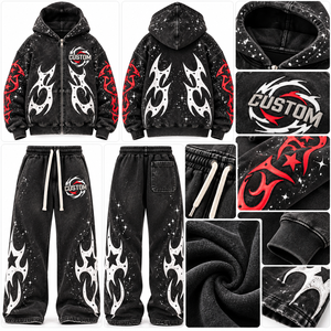 Fabricants de vêtements streetwear tendance ODM OEM avec logo personnalisé : sweats à capuche délavés à l'acide, sweats, vestes en tissu, pulls, shorts, ensembles de survêtement - Product Image 4