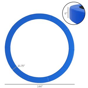Tapis de sécurité de remplacement pour trampoline, résistant aux intempéries et anti-déchirure, 12 pieds, pour équipement de divertissement extérieur, sans perçage ni poteaux requis - Product Image 2
