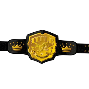 Cinturón de Campeonato Premium con Emblema y Coronas Doradas, Cinturón de Título de Cuero de Primera Calidad para Eventos y Coleccionistas - Product Image 6